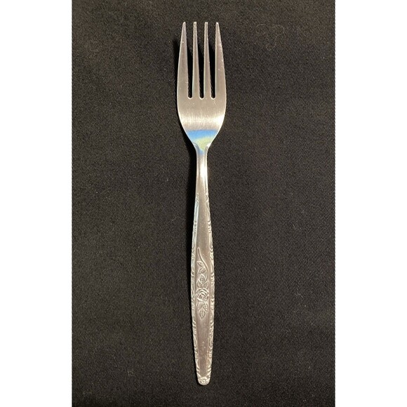 Interpur INR3 Stainless Rose Satin Handle Salad Fork Silverware Flatware Japan - Picture 1 of 6